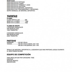 TARIFAS 2024